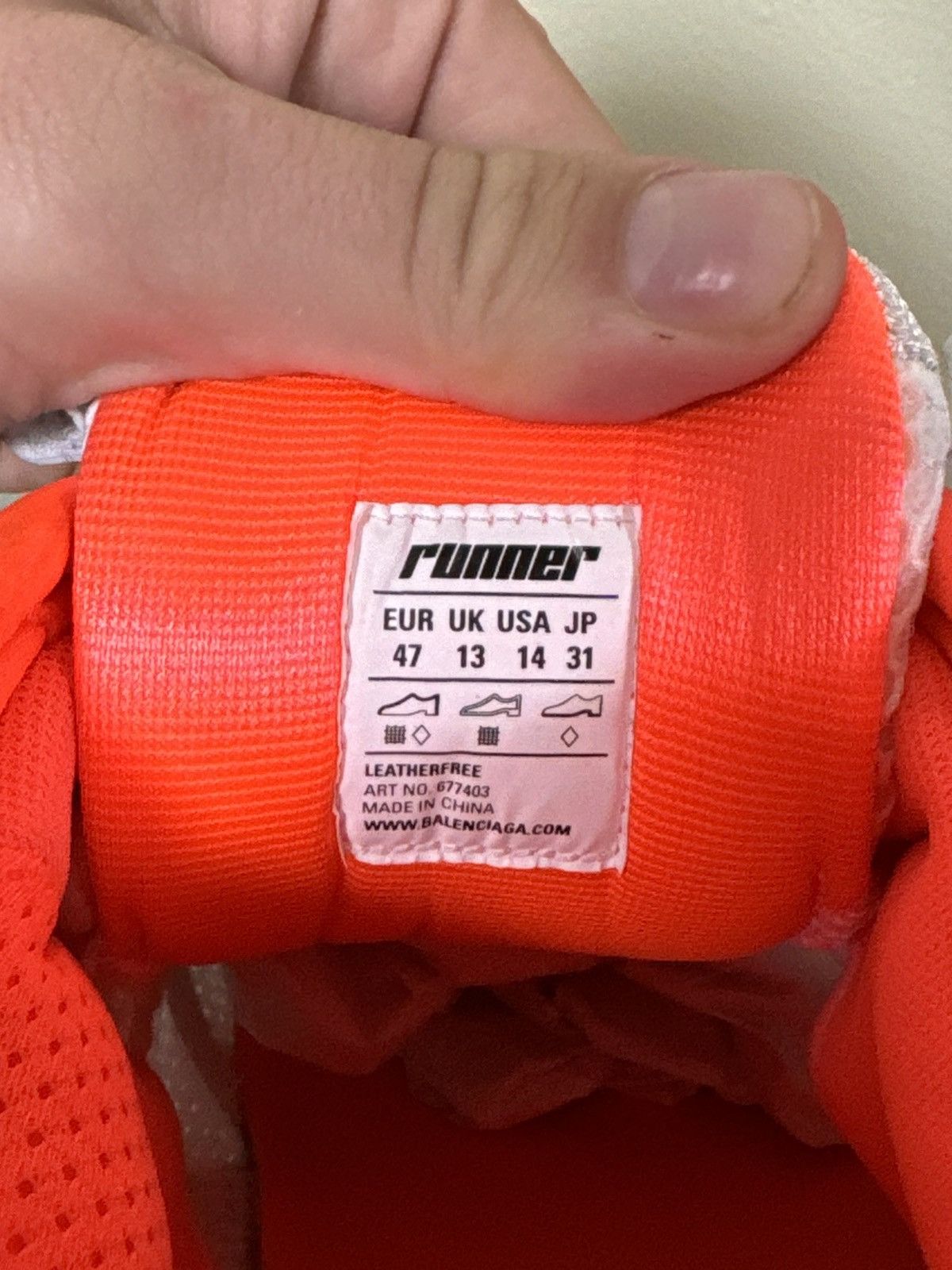 Balenciaga Balenciaga White Orange runner 47 Size US 14 / EU 47 - 6 Thumbnail