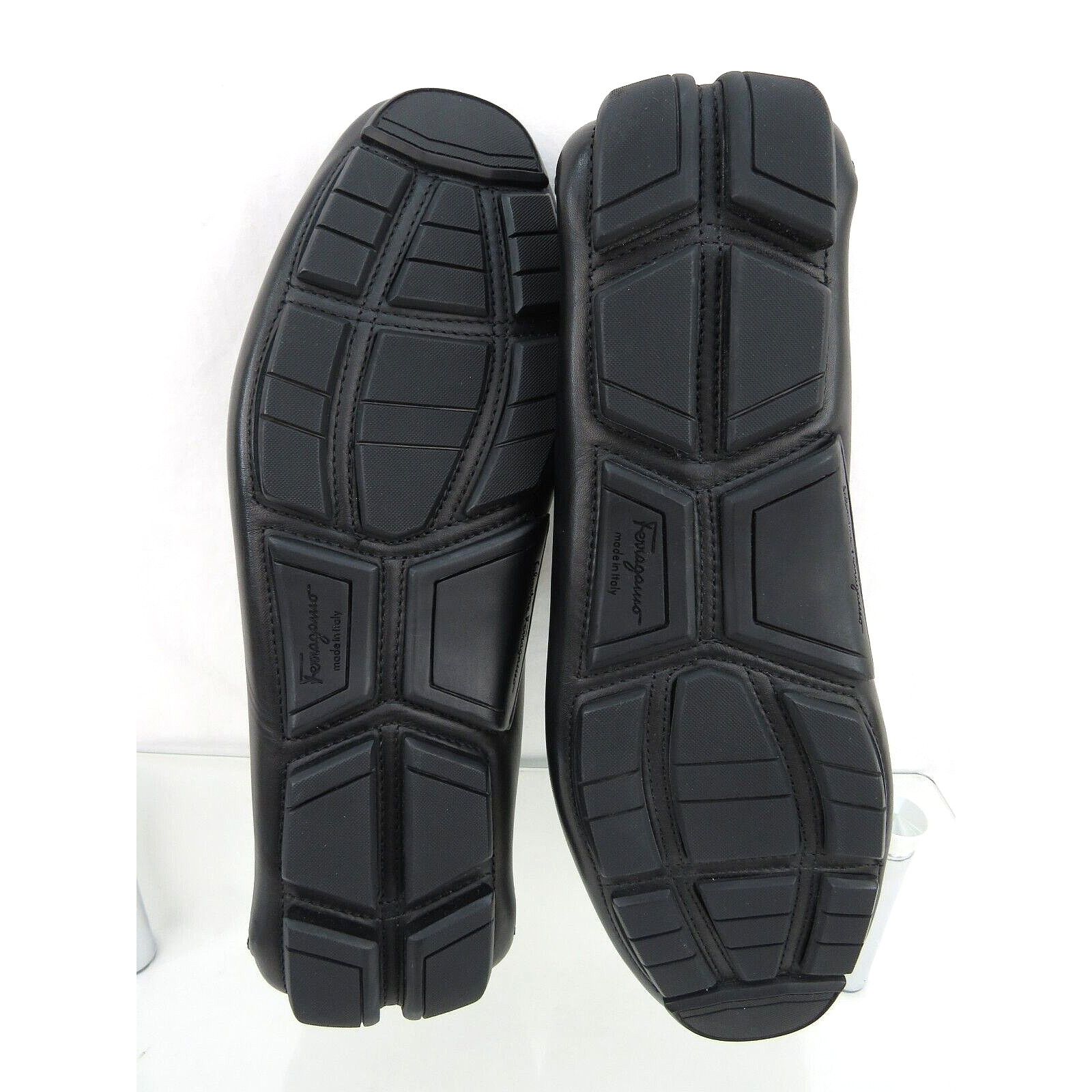 Salvatore Ferragamo FERRAGAMO PETER BLACK LEATHER LOGO DRIVING LOAFERS 8.5 EE Size US 9.5 / EU 42-43 - 11 Thumbnail