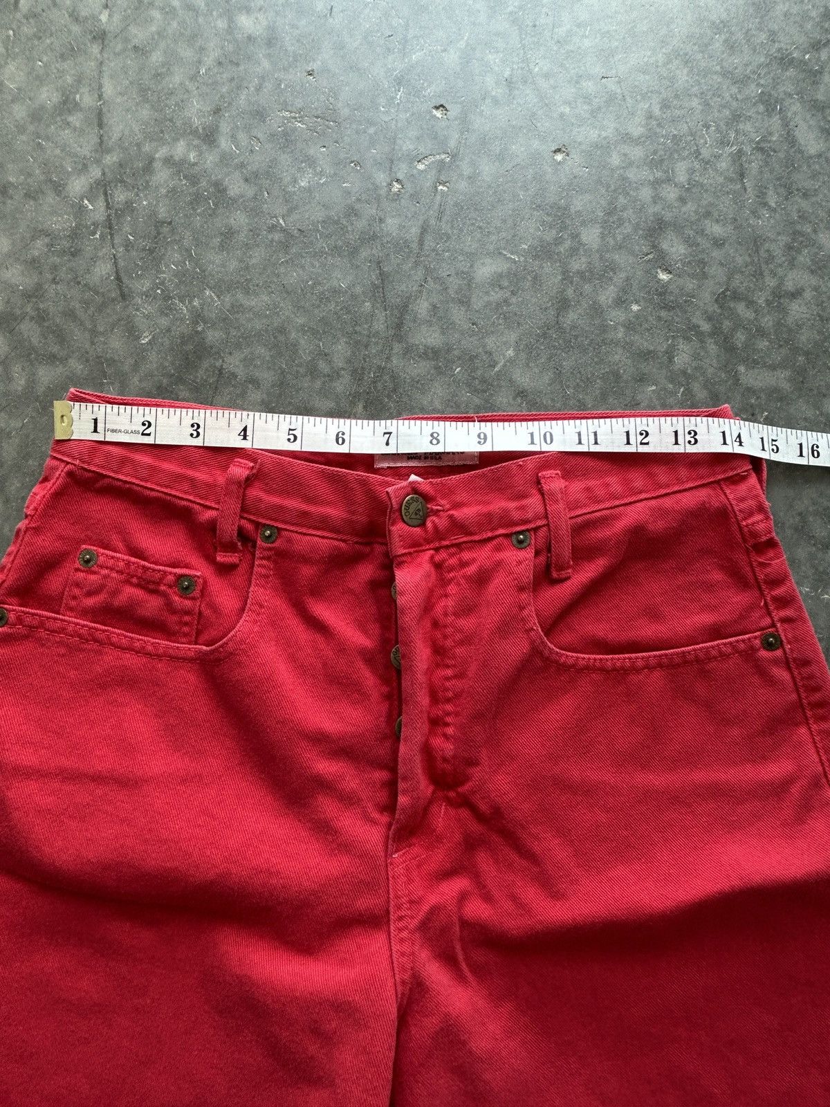 Guess × Vintage Vintage 90s Guess Red Denim Jean Shorts Size US 28 / EU 44 - 8 Thumbnail