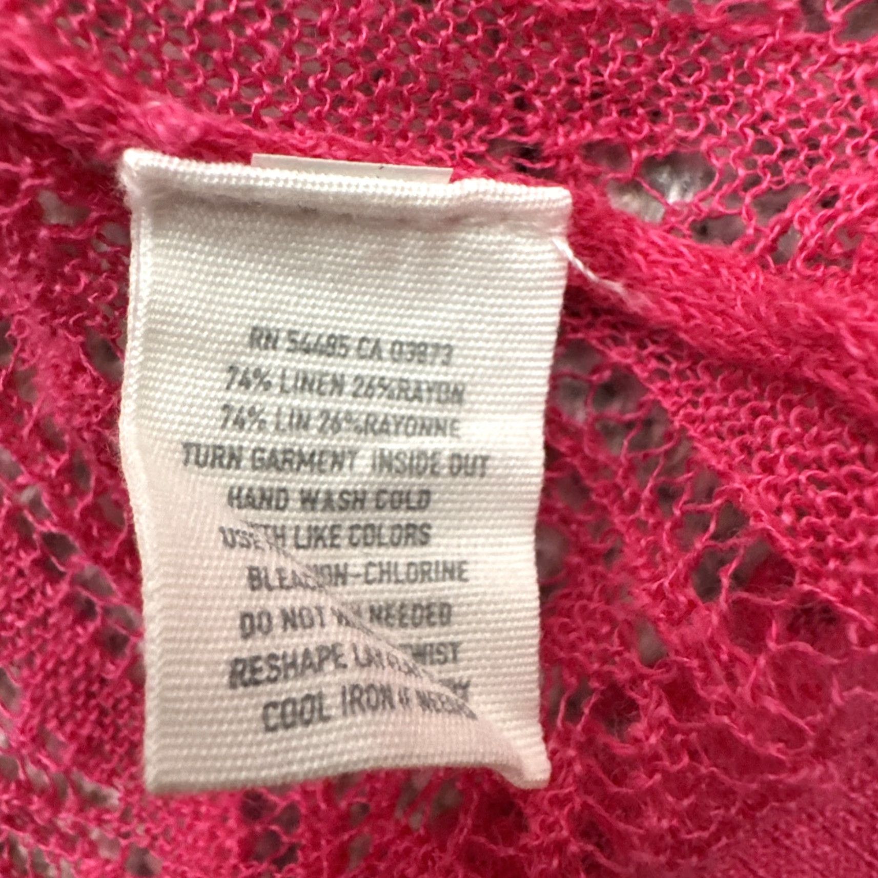 Vintage Aerie Tank Top Women M Pink Linen Rayon Crochet Sheer Boho Fairy Cottage Festival 90s? Size M / US 6-8 / IT 42-44 - 6 Thumbnail