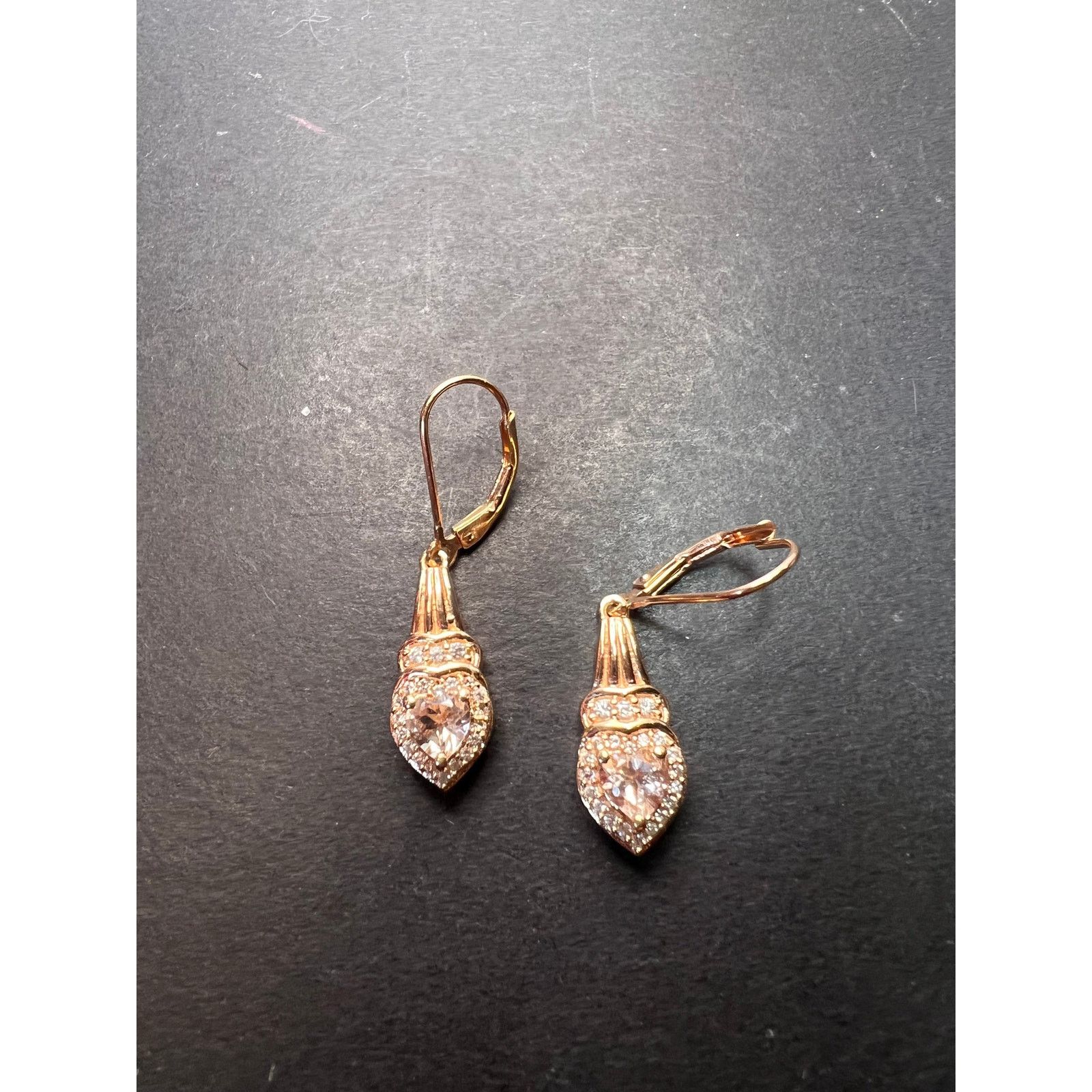 Other Morganite and Zircon rose gold over sterling silver earrings Size ONE SIZE - 9 Thumbnail
