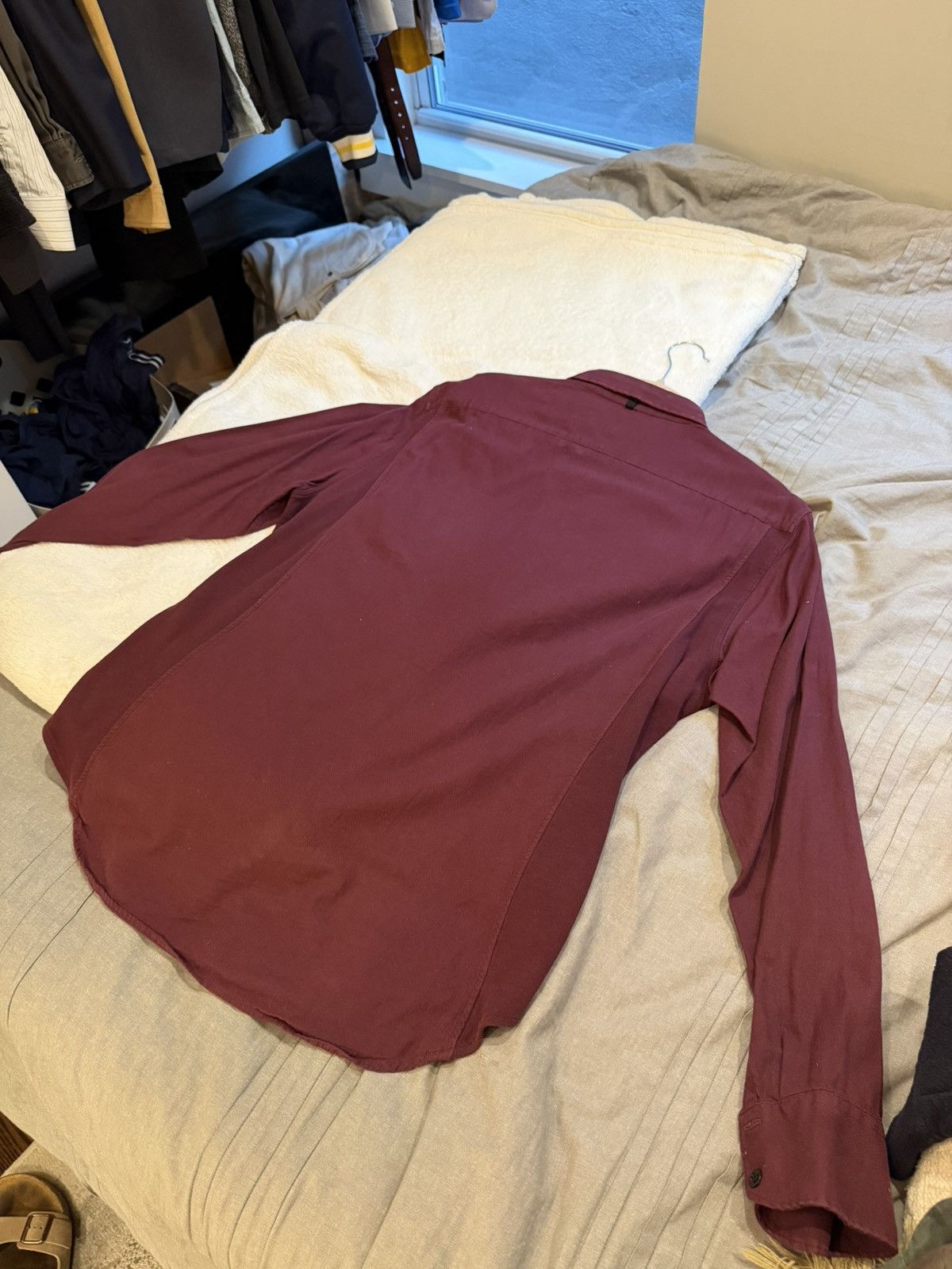 Rag & Bone Rag & Bone XL Burgundy/Red Button Down Shirt Size US XL / EU 56 / 4 - 5 Thumbnail