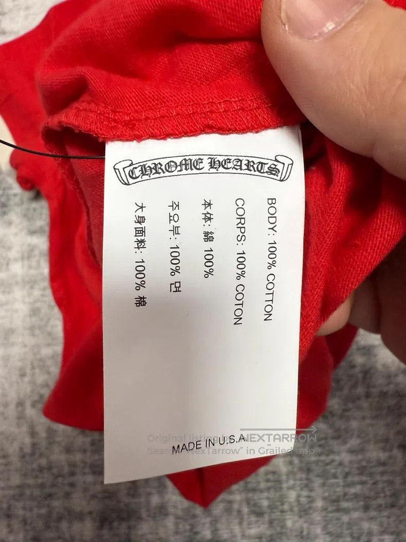 Chrome Hearts CHROME HEARTS Size M Red back horseshoe short sleeves Size US M / EU 48-50 / 2 - 3 Thumbnail
