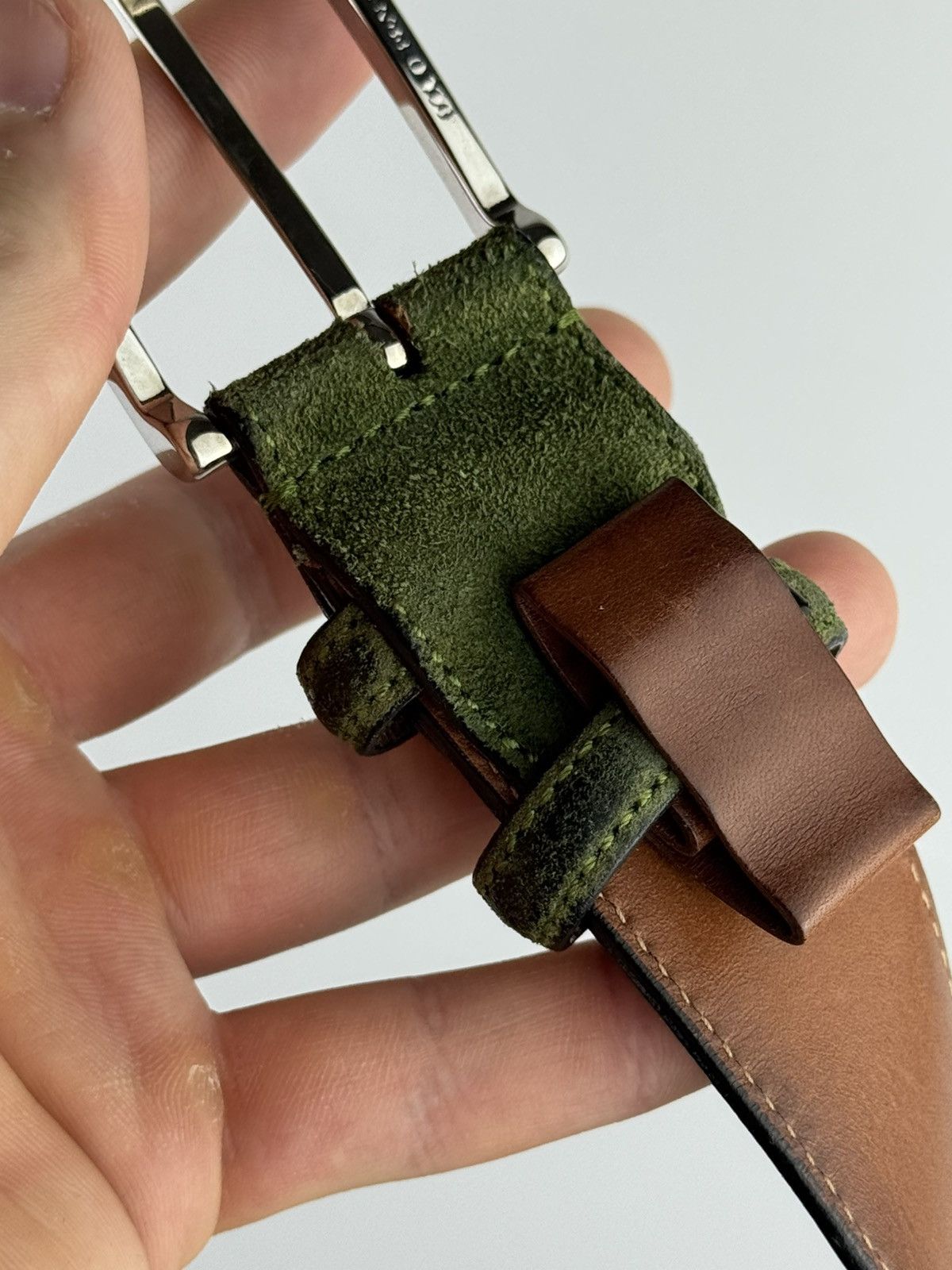Santoni Santoni Leather Belt Size ONE SIZE - 7 Thumbnail
