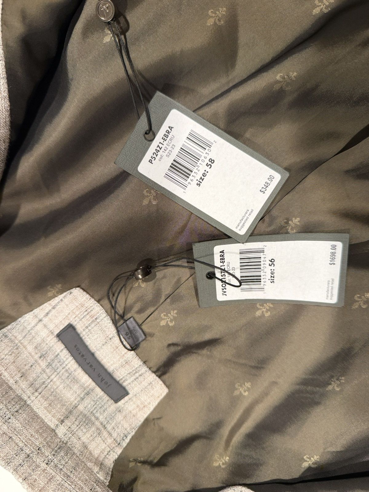 John Varvatos John varvatos mens suit. 56/46. $2000 Size 46R - 8 Thumbnail