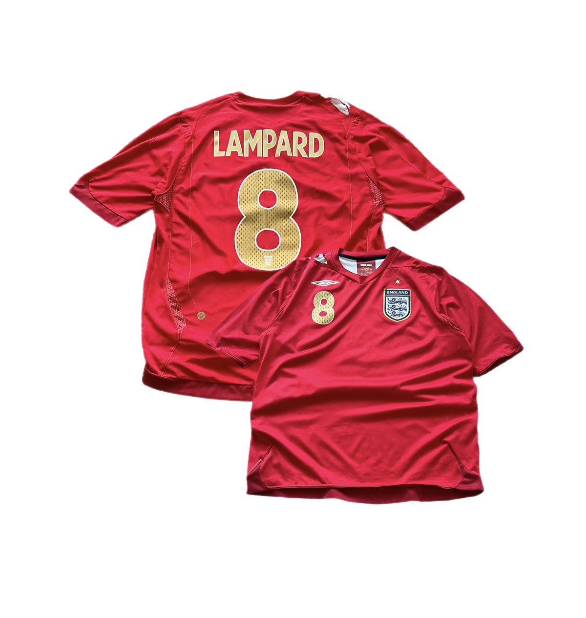 Umbro UMBRO ENGLAND Lampard #8 2006-2008 Away Soccer Jersey Shirt Size US L / EU 52-54 / 3 - 1 Thumbnail