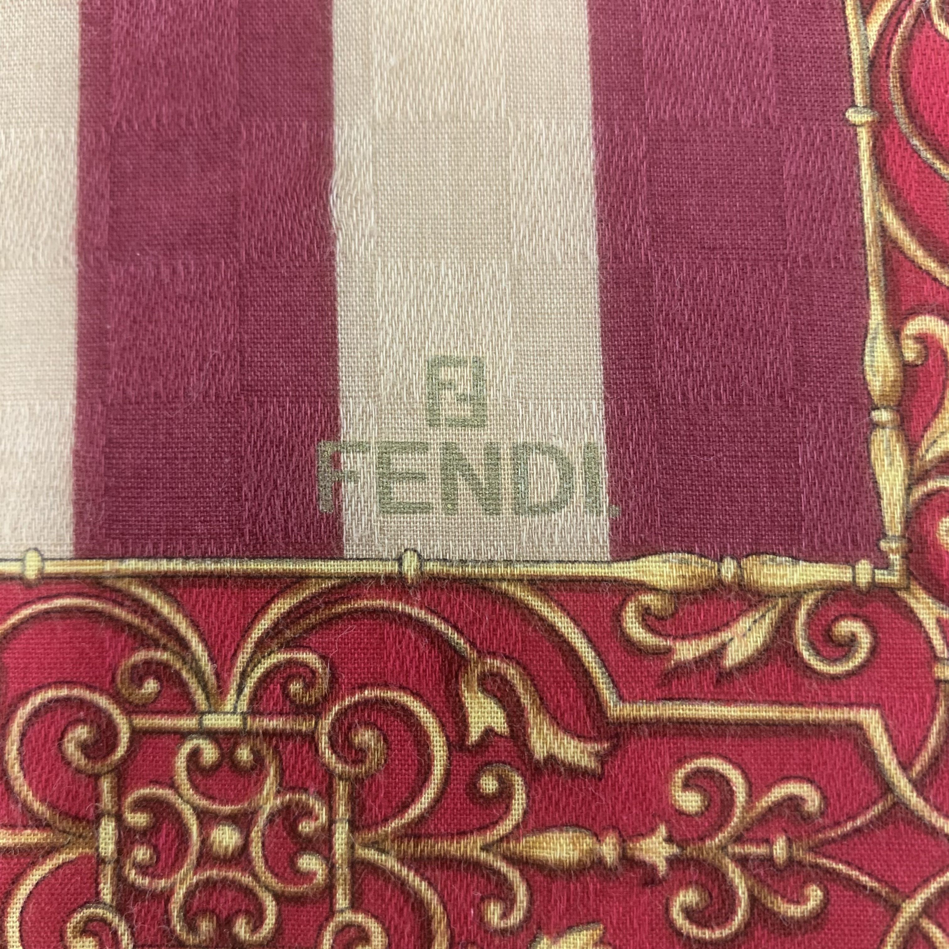 Vintage Fendi Handkerchief Bandana Neckerchief Square TB3488 Size ONE SIZE - 4 Thumbnail