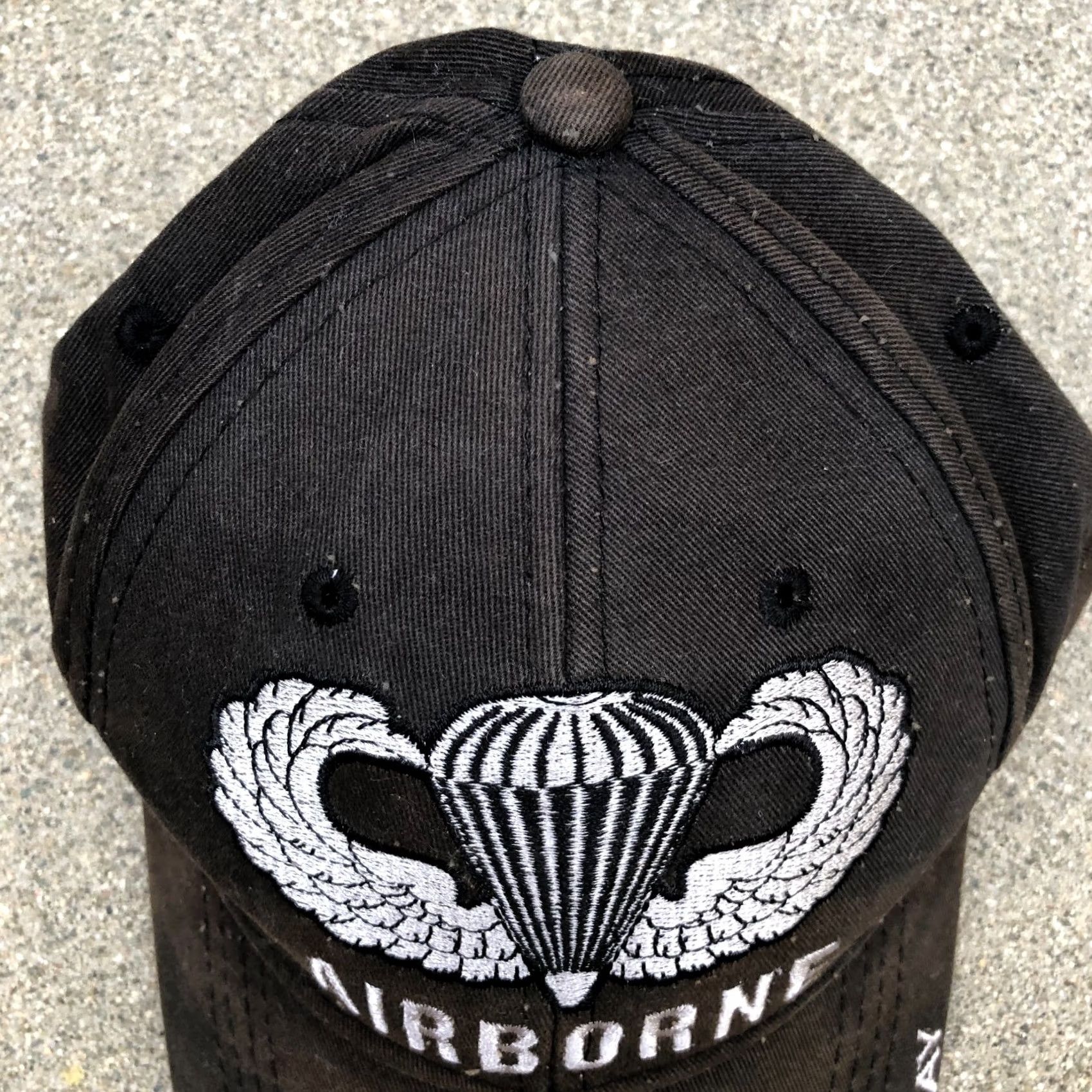 Vintage VTG Medals of America Airborne All The Way Hat Mens One Size Black Adjustable Baseball Cap Size ONE SIZE - 3 Thumbnail