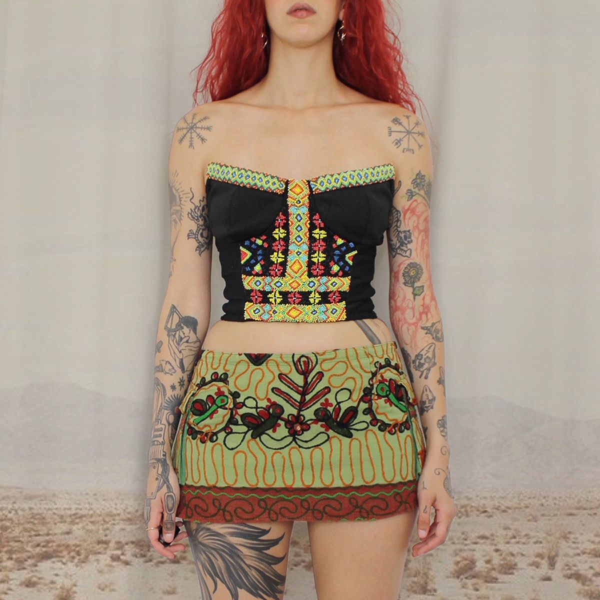 Vintage 🪇BEADED CORSET🪇 Size M / US 6-8 / IT 42-44 - 1 Thumbnail