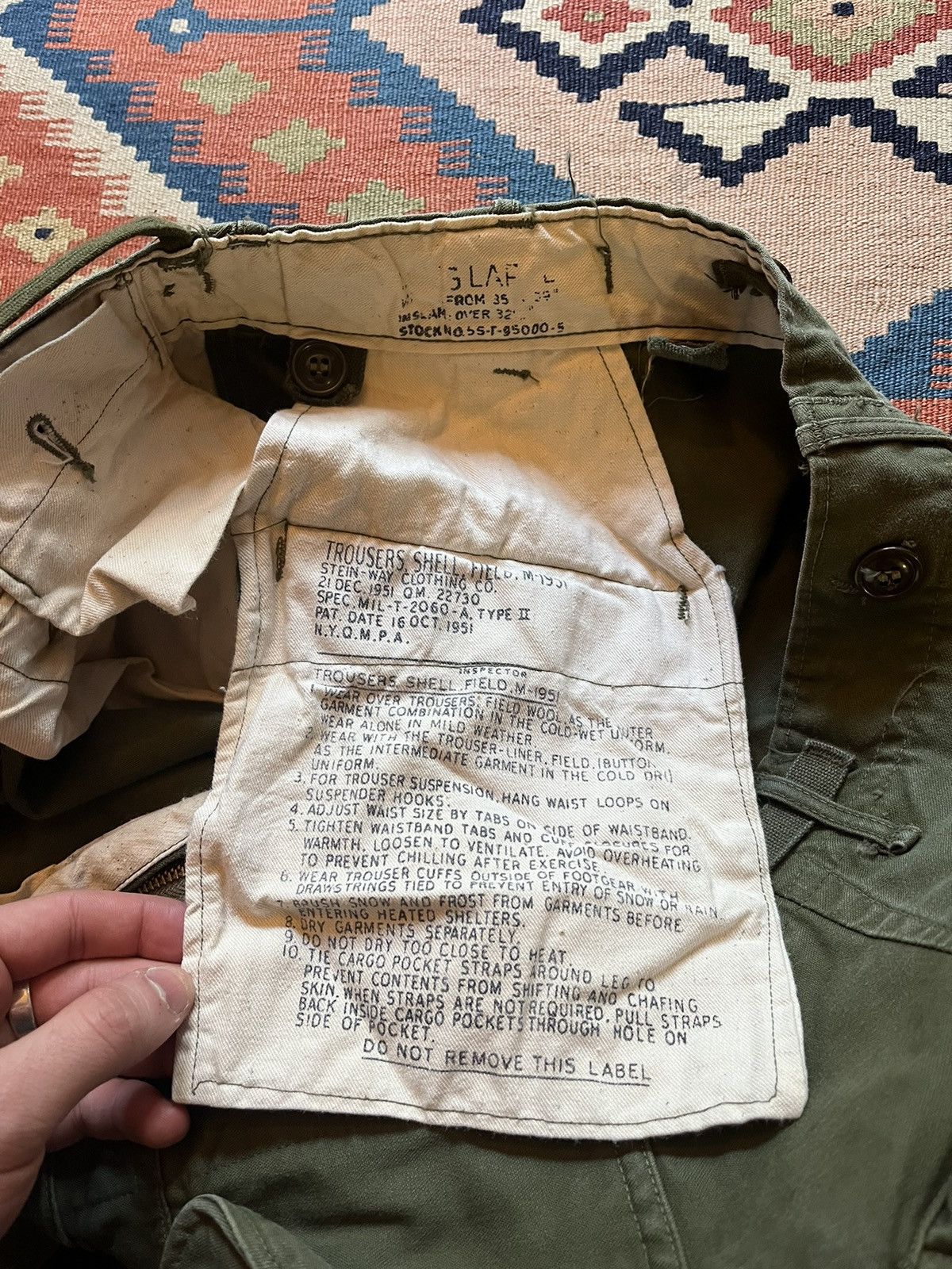 Japanese Brand Vintage bondage army cargo pants M-1951 RARE BAGGY Size US 37 - 3 Thumbnail