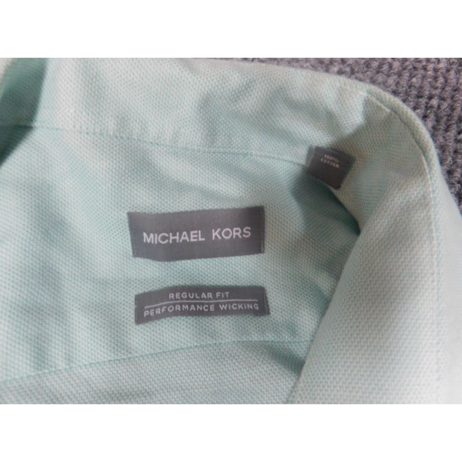 Michael Kors Michael Kors Mens Shirt 17.5 Green Classic Regular Button-Down Collared Dress Shirt Knit Cotton Plaid Breathable Non-Iron Size US XXL / EU 58 / 5 - 5 Thumbnail