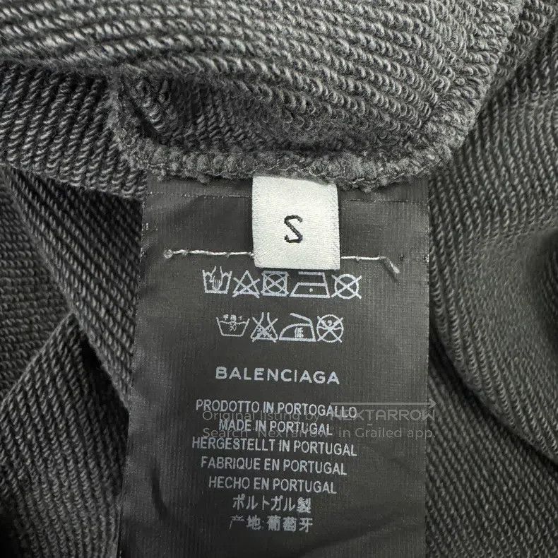 Balenciaga Balenciaga Washed Distressed Black Hoodie Size US S / EU 44-46 / 1 - 4 Thumbnail