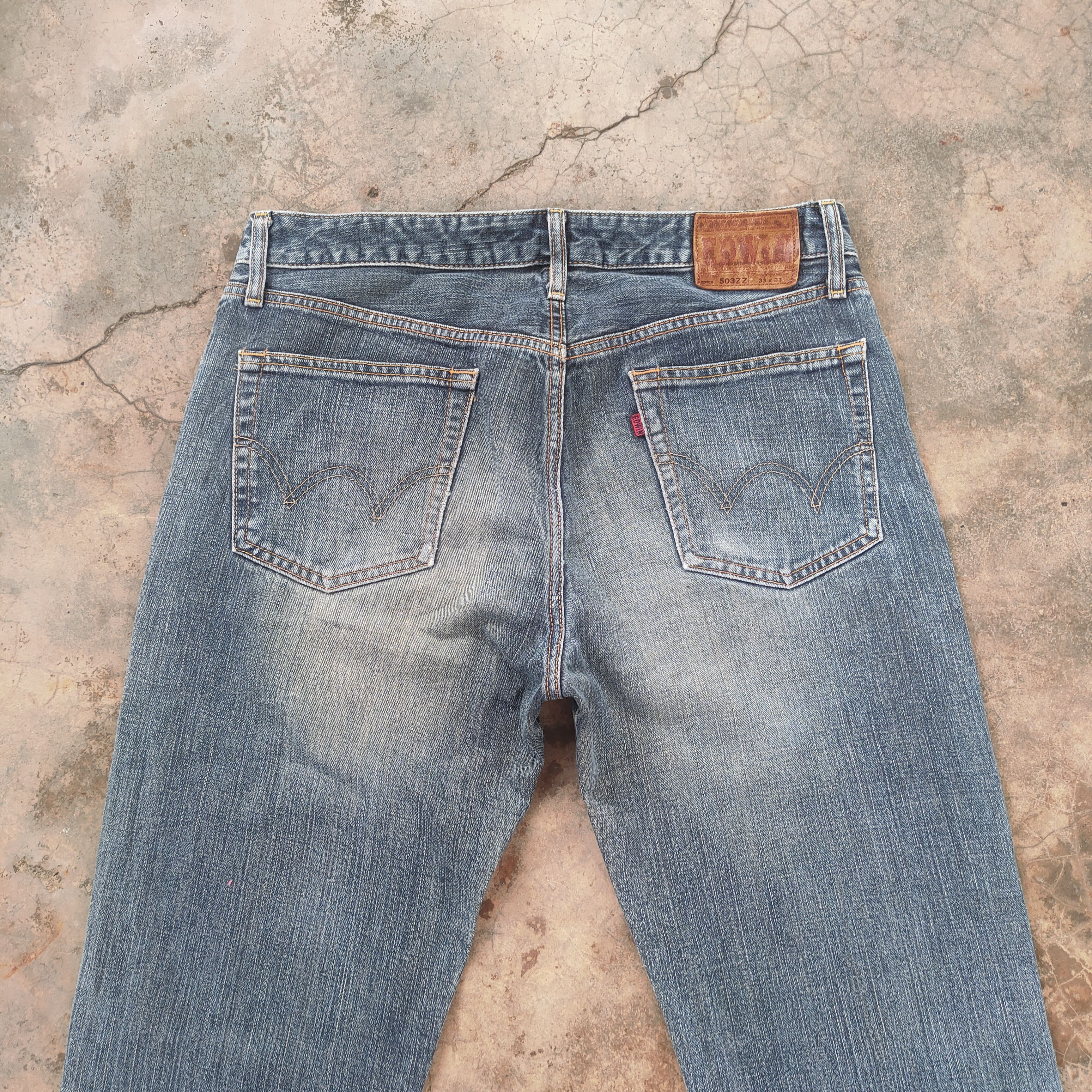 Edwin W33 VINTAGE EDWIN 503ZZ DISTRESSED DENIM JEANS PANTS Size US 33 - 8 Thumbnail