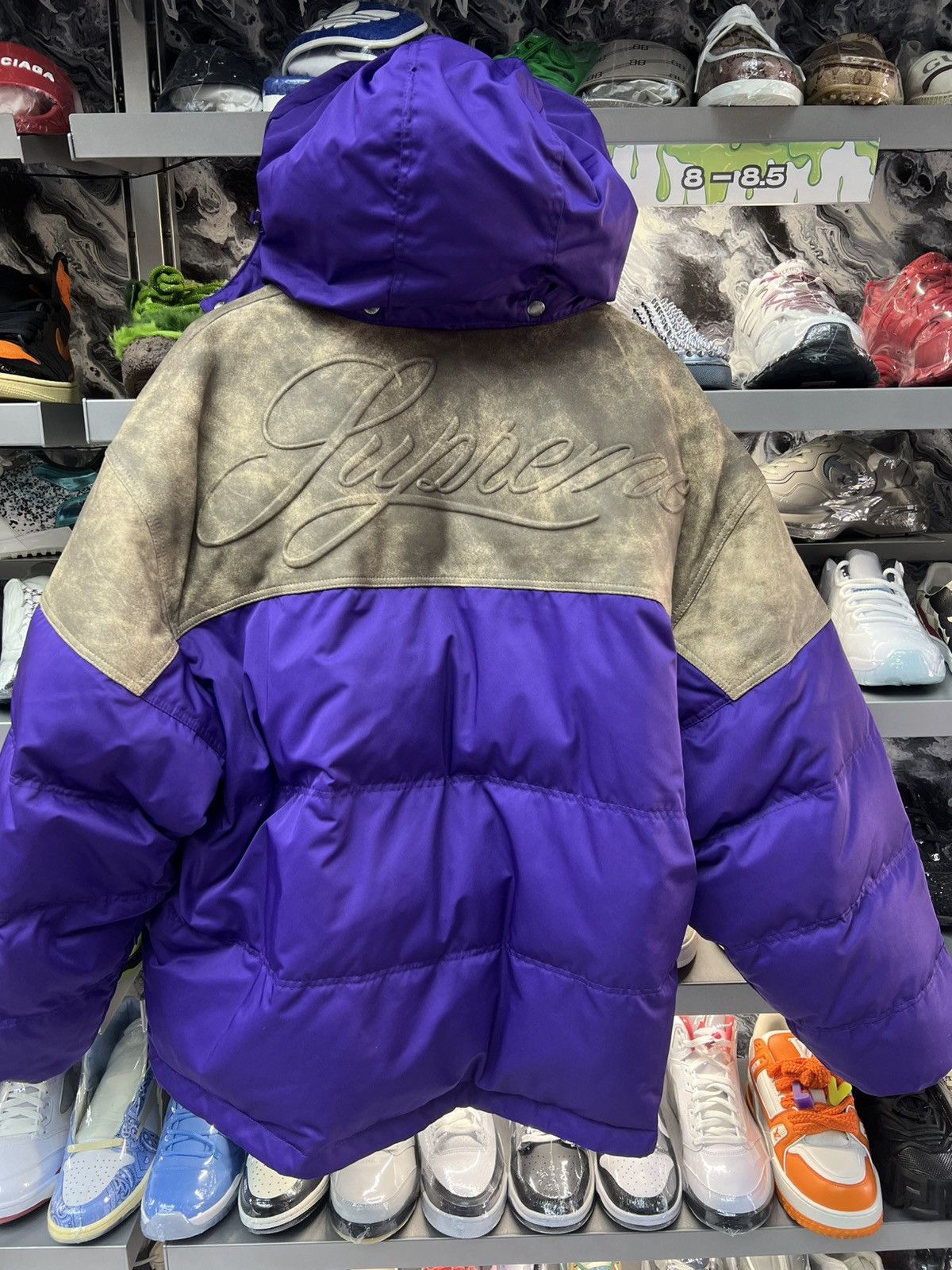 Supreme Supreme Leather Yoke Puffer Jacket Size US XL / EU 56 / 4 - 2 Thumbnail