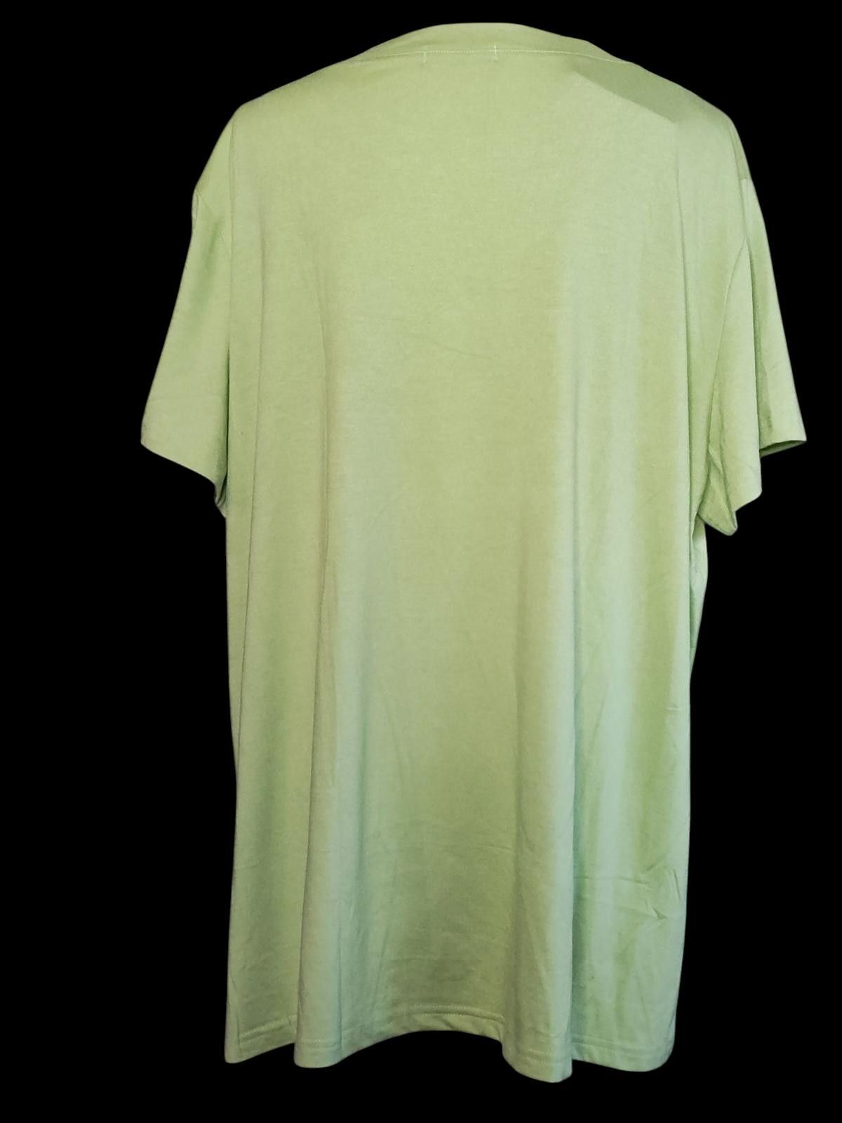 Other Luxveer Light Green Short Sleeve Women's T-Shirt Size 3XL / US 20-22 - 6 Thumbnail