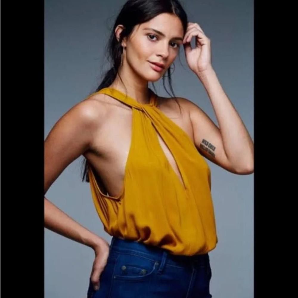 Free People Free People l Twist & Shout Mustard Yellow Top Small Size S / US 4 / IT 40 - 1 Thumbnail