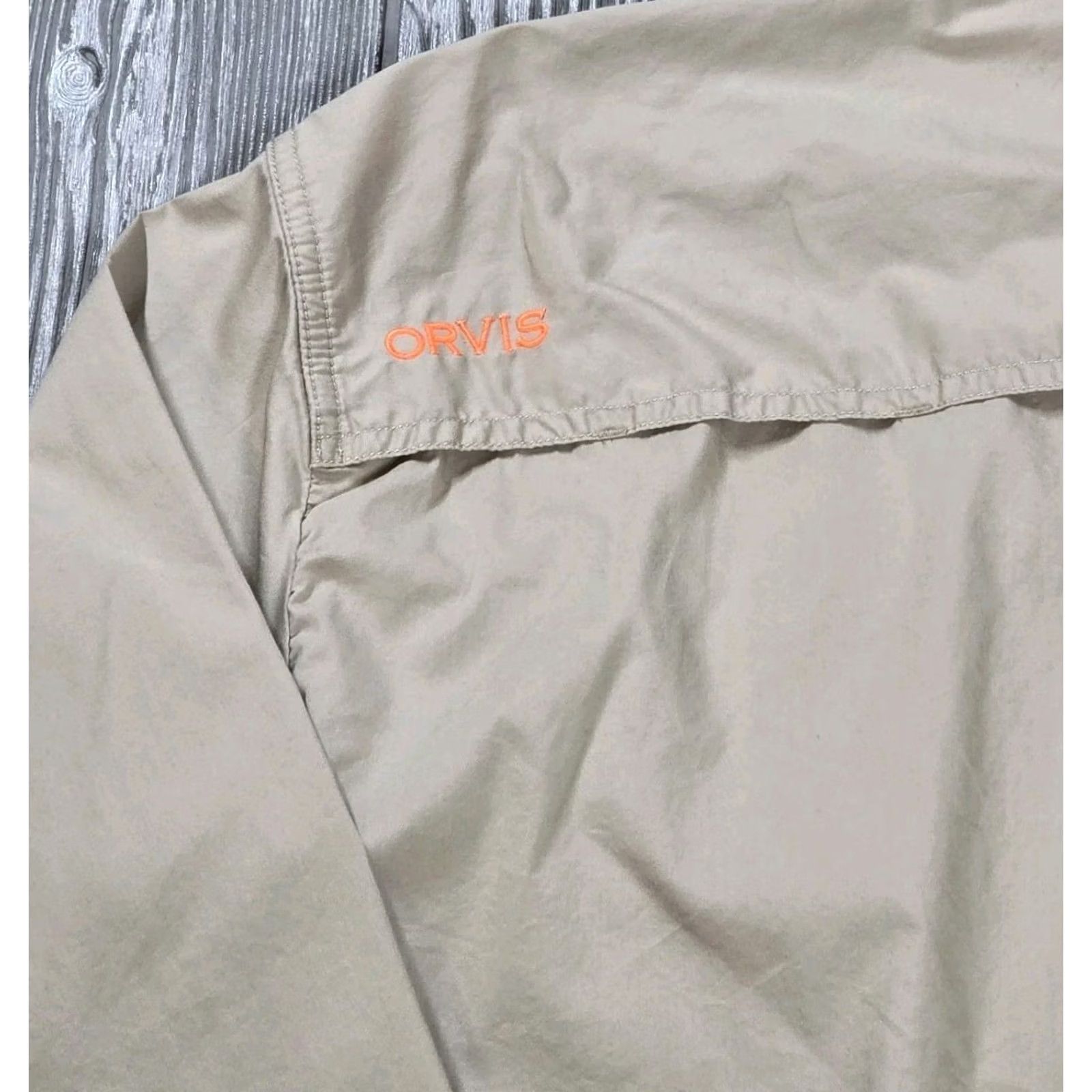 Orvis Orvis Men Featherweight Shooting Shirt XL Long Sleeve Beige Quilted Shoulder Shirt Button-Up Size US XL / EU 56 / 4 - 7 Thumbnail