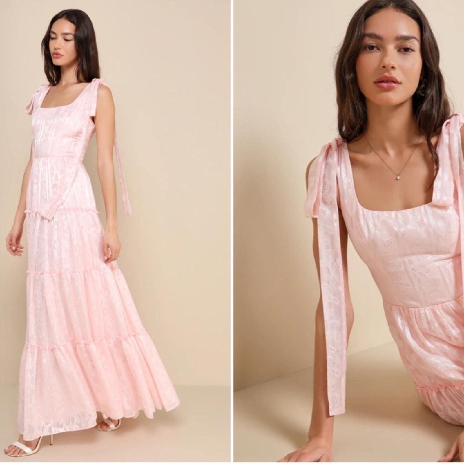 Lulus LULU's Flirty Floral Roses Prom Wedding Sexy Maxi Size M / US 6-8 / IT 42-44 - 3 Thumbnail