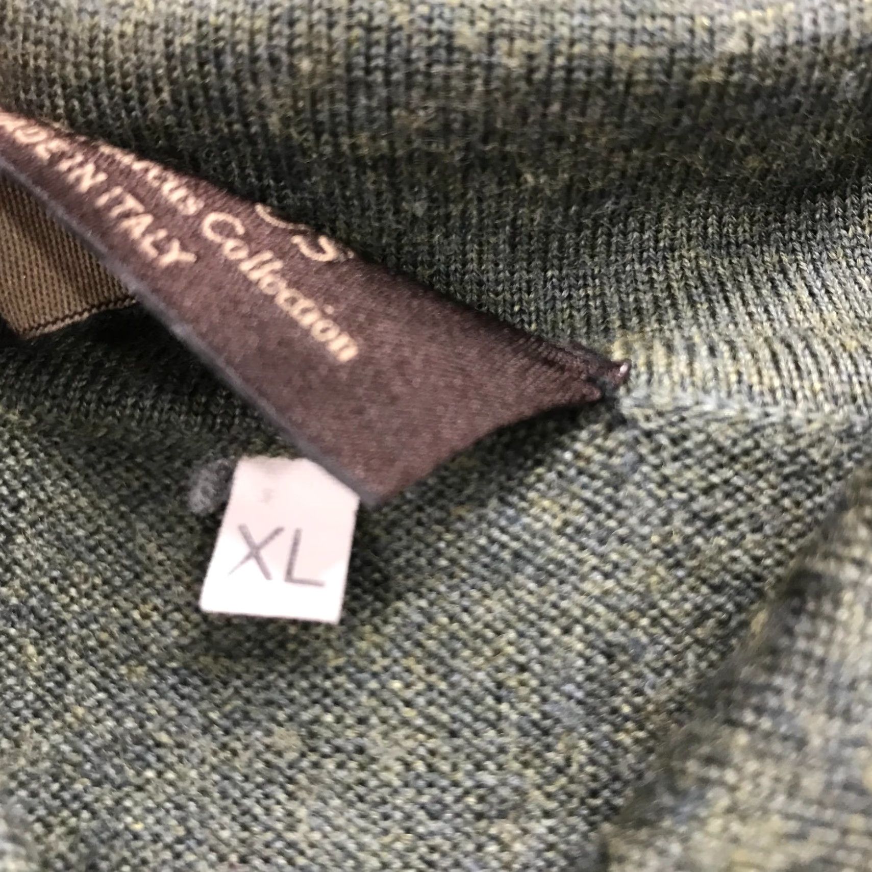 Neiman Marcus Neiman Marcus Sweatshirt Mens XL Green Wool Collared Knit Long Sleeve Preppy Size US XL / EU 56 / 4 - 5 Thumbnail