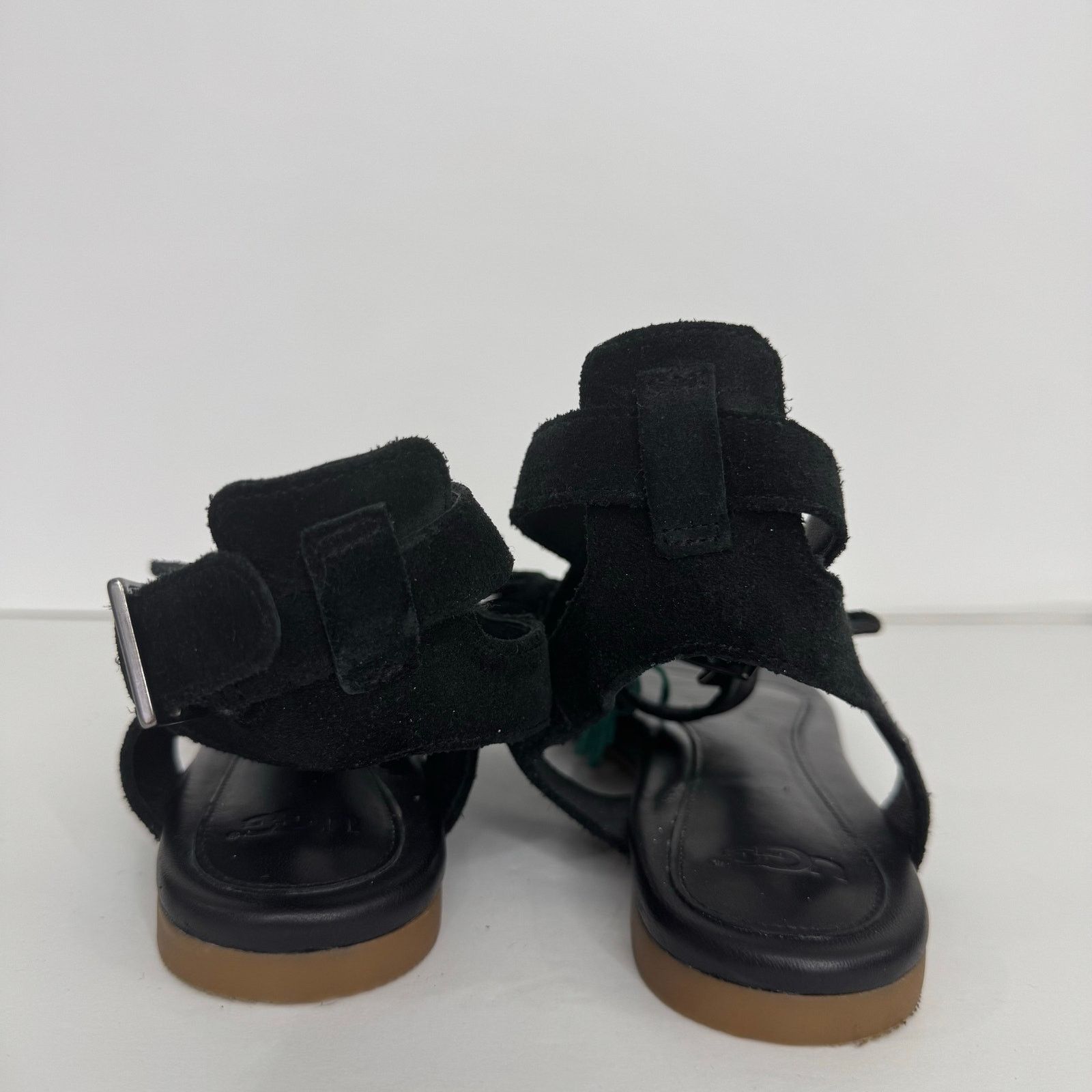 Ugg UGG Lecia Black Leather Ankle Wrap Sandal Size 9 Size US 9 / IT 39 - 6 Thumbnail