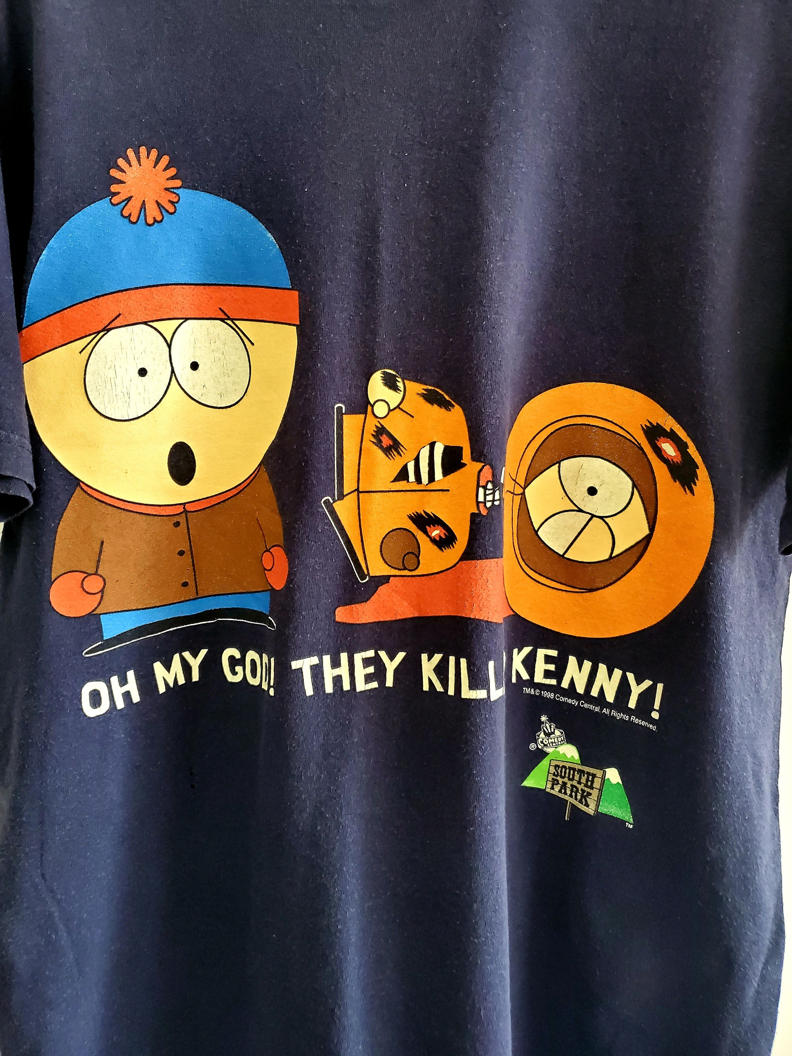 Cartoon Network × Vintage Vintage 1997 South Park Oh My God They Killed Kenny Logo Tee Size US M / EU 48-50 / 2 - 2 Thumbnail