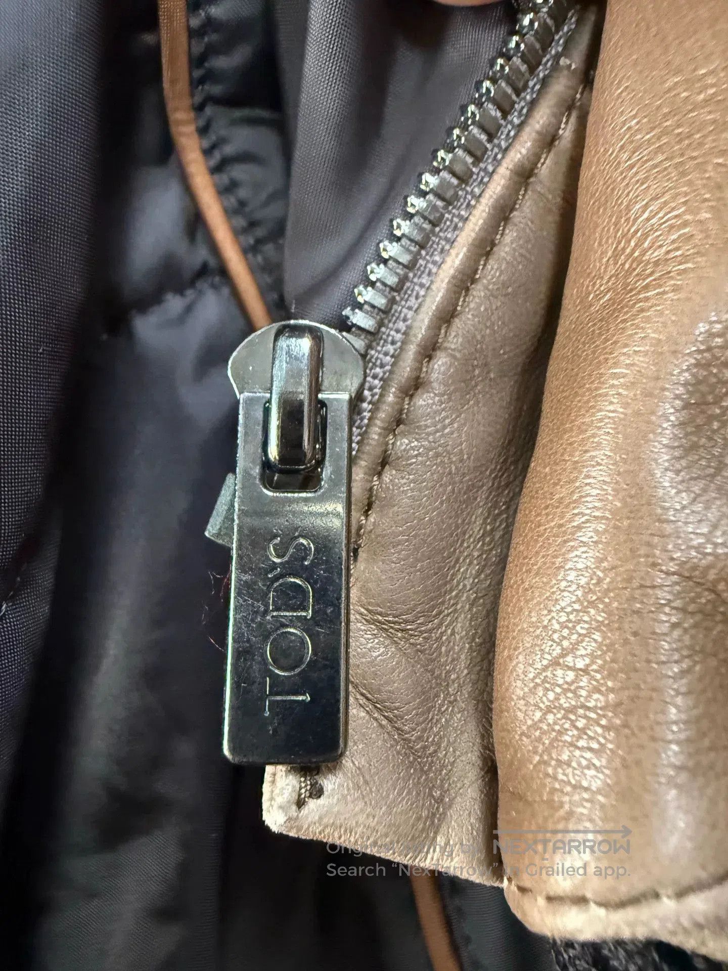 Tod's Tod's Men's Leather Baseball Jacket. Size US M / EU 48-50 / 2 - 8 Thumbnail