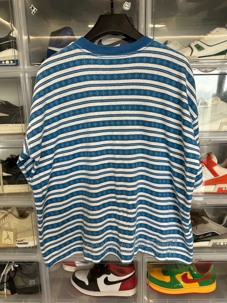 Chrome Hearts CHROME HEARTS Size L White and blue striped short sleeve Size US L / EU 52-54 / 3 - 3 Thumbnail