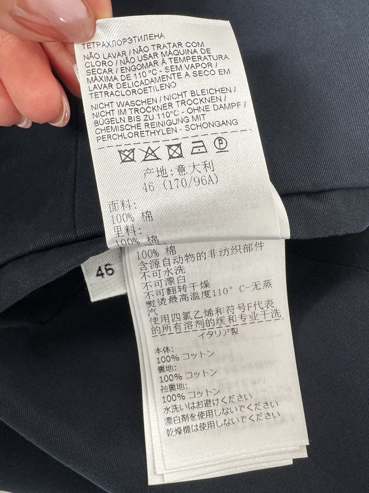 Bottega Veneta BOTTEGA VENETA Navy Twill Double-breasted Blazer Size 46R - 14 Thumbnail