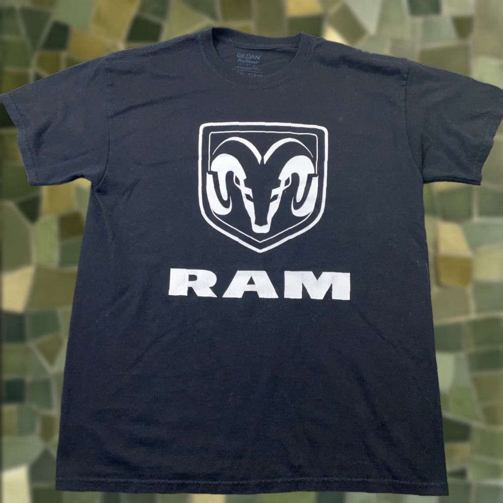 Logo 7 DODGE Shirt Adult Large Black Ram Logo DryBlend Graphic Tee, Short Sleeve, Crew Neck, Car Logo, Mens Size US L / EU 52-54 / 3 - 1 Thumbnail