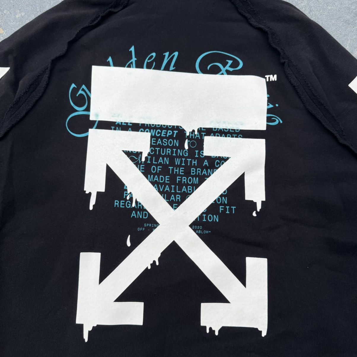 Off-White Off White X Virgil Abloh Black Dripping Arrow Hoodie Size US XS / EU 42 / 0 - 5 Thumbnail