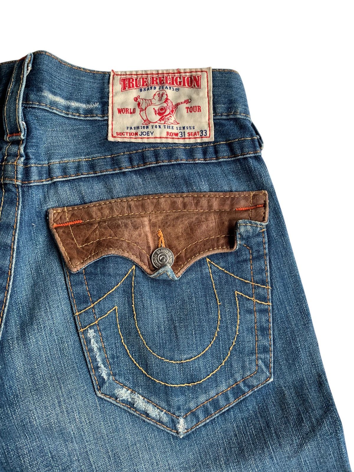 Japanese Brand FLARE 💥 TRUE RELIGION MADE IN USA PUNK STYLE DENIM JEANS Size US 34 / EU 50 - 12 Thumbnail