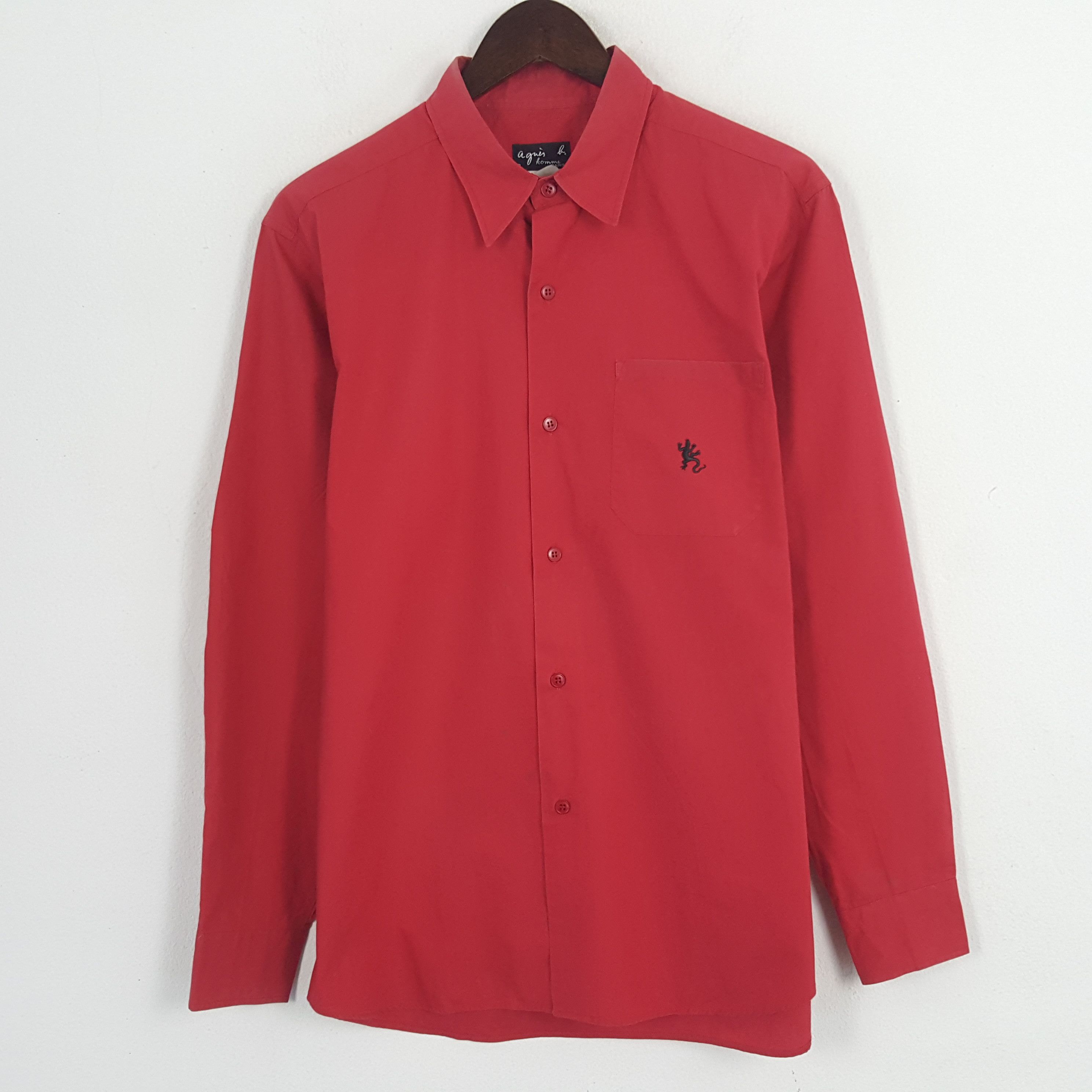 Designer × Vintage × agnes b. Vintage Agnes b Embroidery Logo Button Up Shirt Size US M / EU 48-50 / 2 - 1 Thumbnail