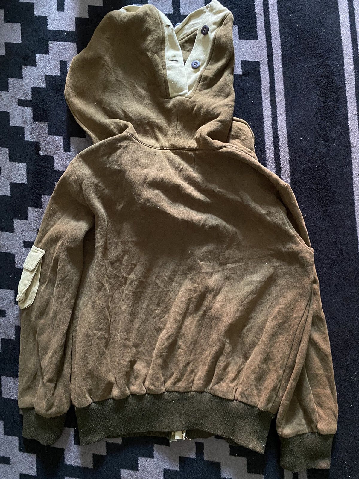 20471120 Japanese goa style muguoguomu pocket halfzip hoodie Size US M / EU 48-50 / 2 - 7 Thumbnail