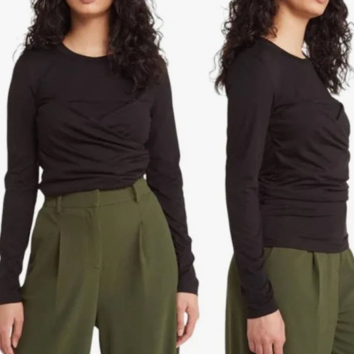 Other Vero Mada Women's Black Knit Long Sleeve Top Blouse M NWT Size M / US 6-8 / IT 42-44 - 1 Thumbnail