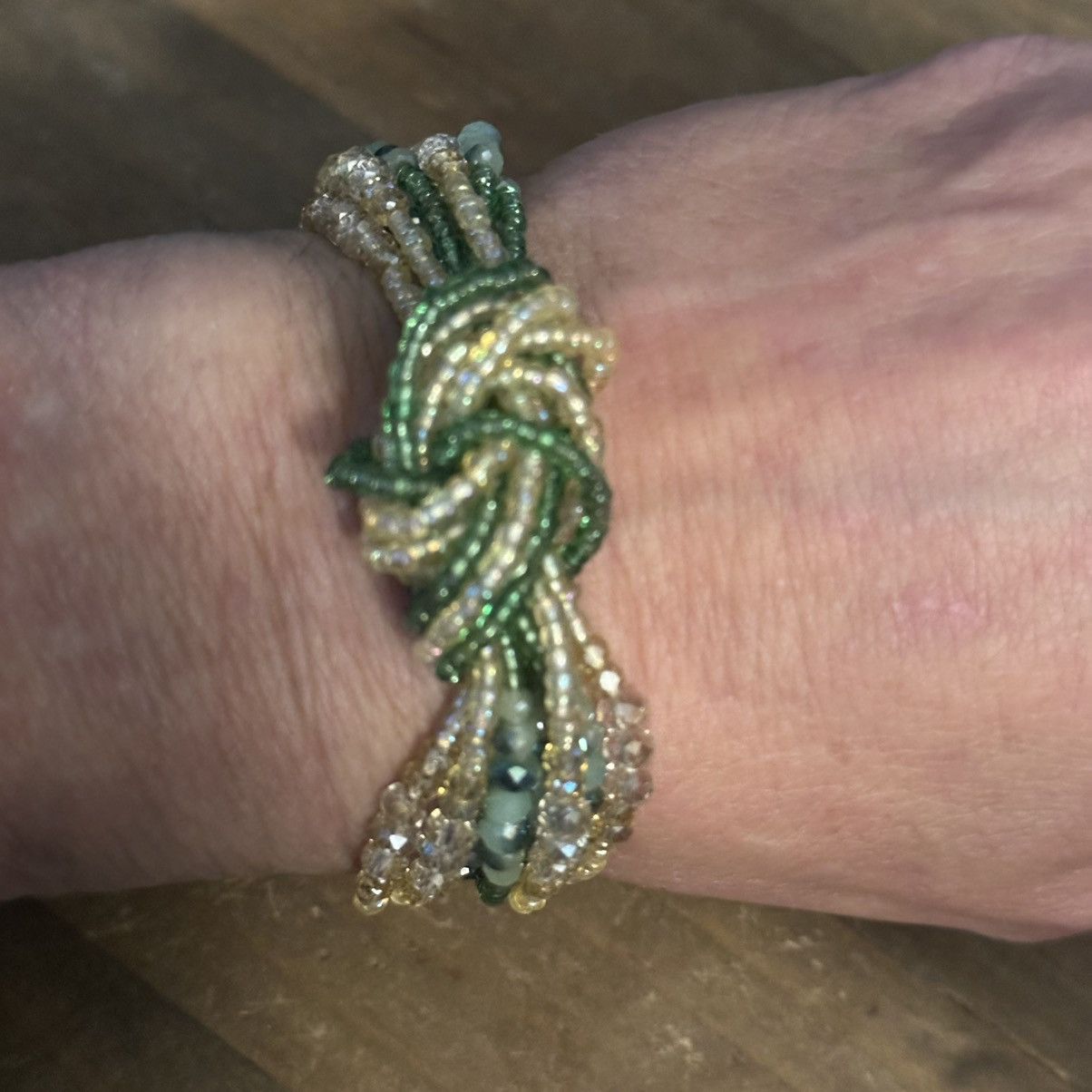 Other Twisted green and yellow seed bead bracelet Size ONE SIZE - 5 Thumbnail