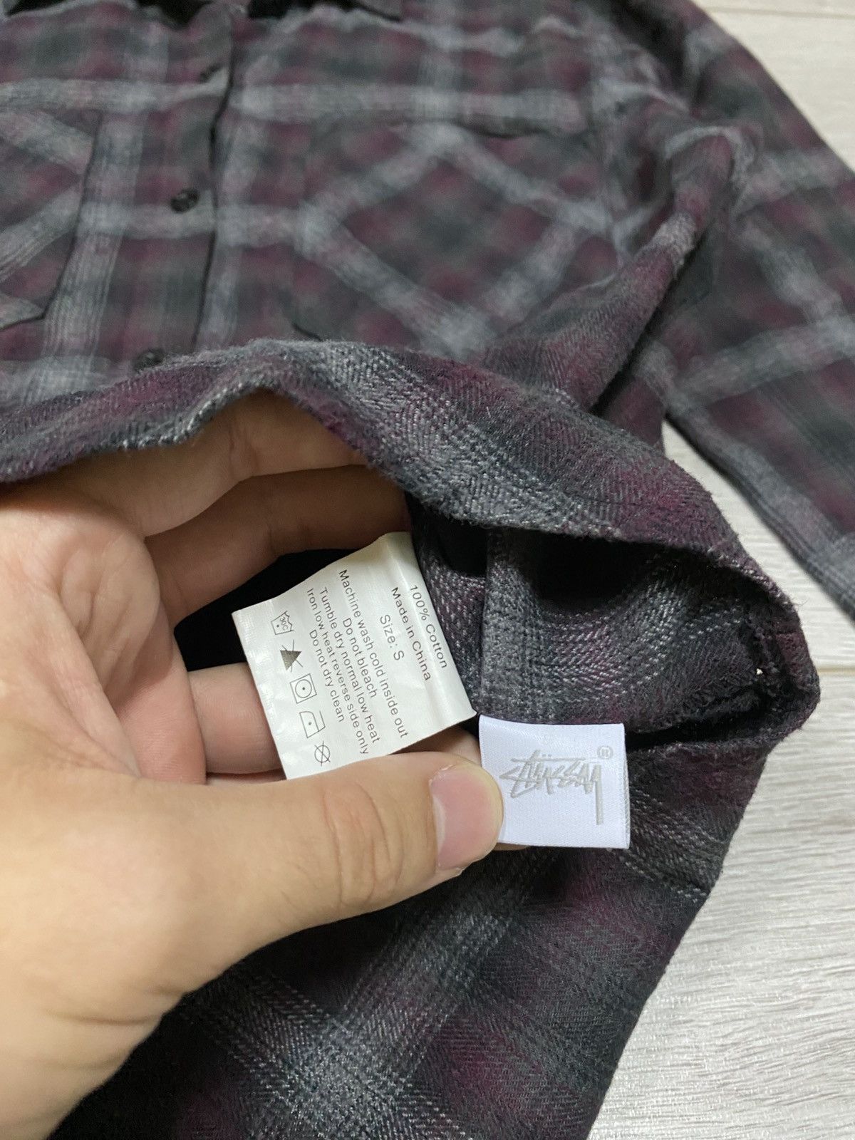 Stussy Stussy flannel big logo SS vintage check shirt Size US S / EU 44-46 / 1 - 8 Thumbnail