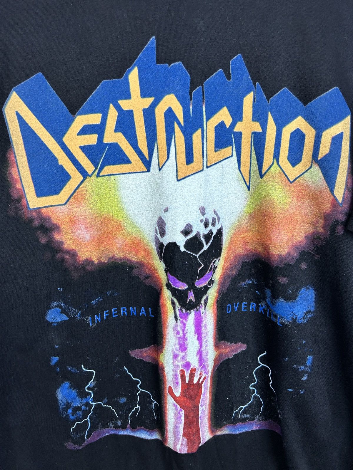 Band Tees 90s Destruction Infernal Overkill Thrash Metal Band T-Shirt Size US XL / EU 56 / 4 - 2 Thumbnail