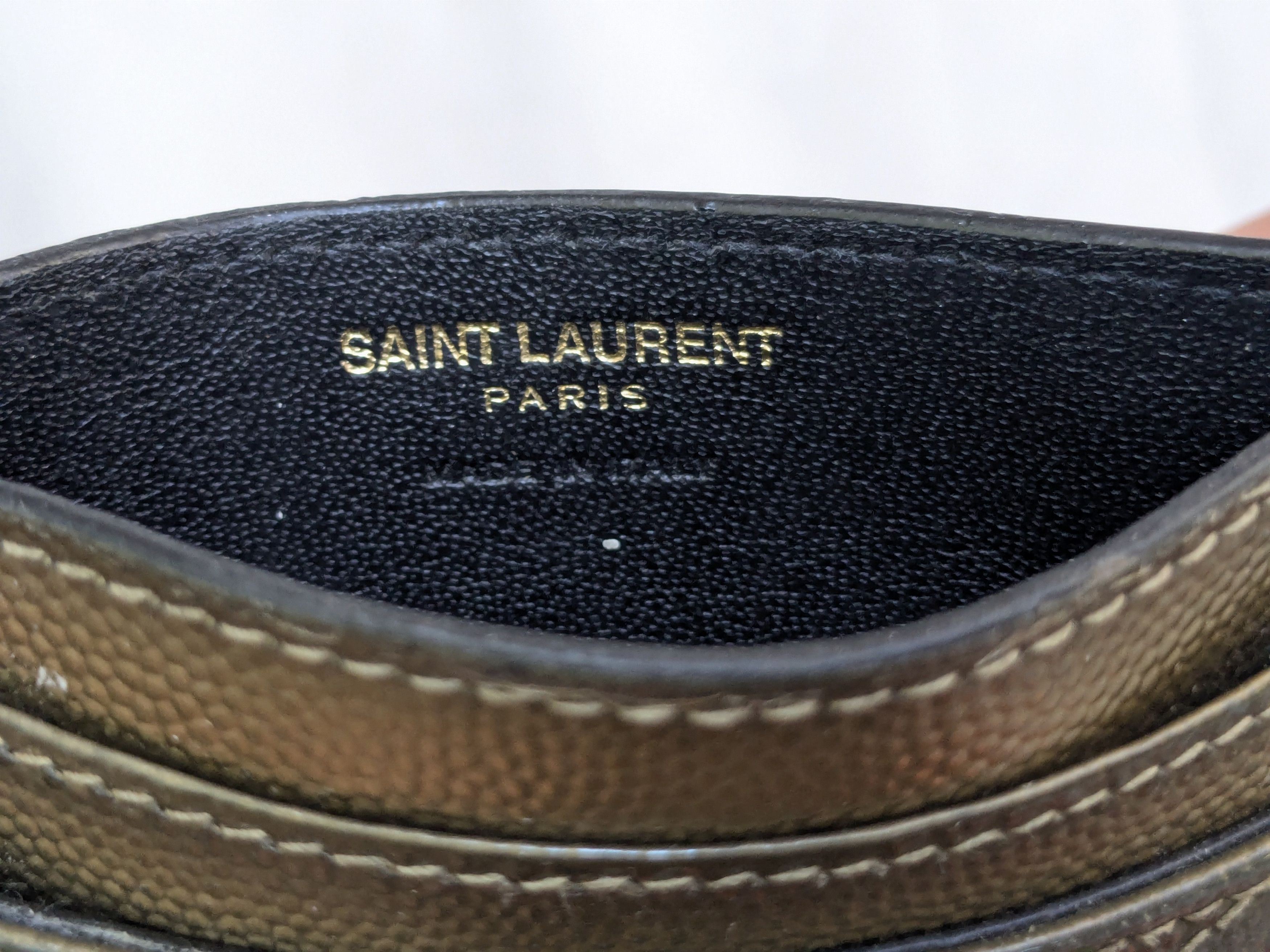 Saint Laurent Paris Saint Laurent Paris Cardholder Wallet Gold Wallet Size ONE SIZE - 9 Thumbnail