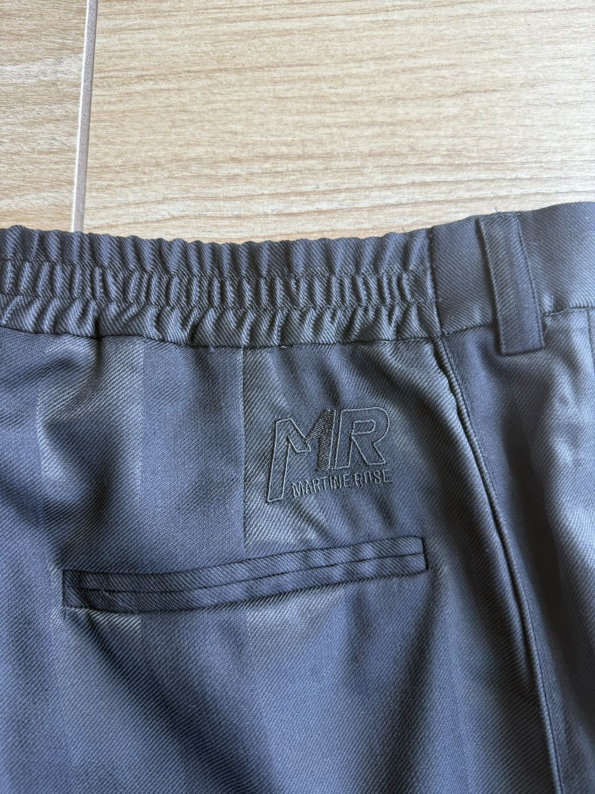 Martine Rose Martine Rose Striped Virgin-wool Track Pants In Black Size US 35 - 6 Thumbnail