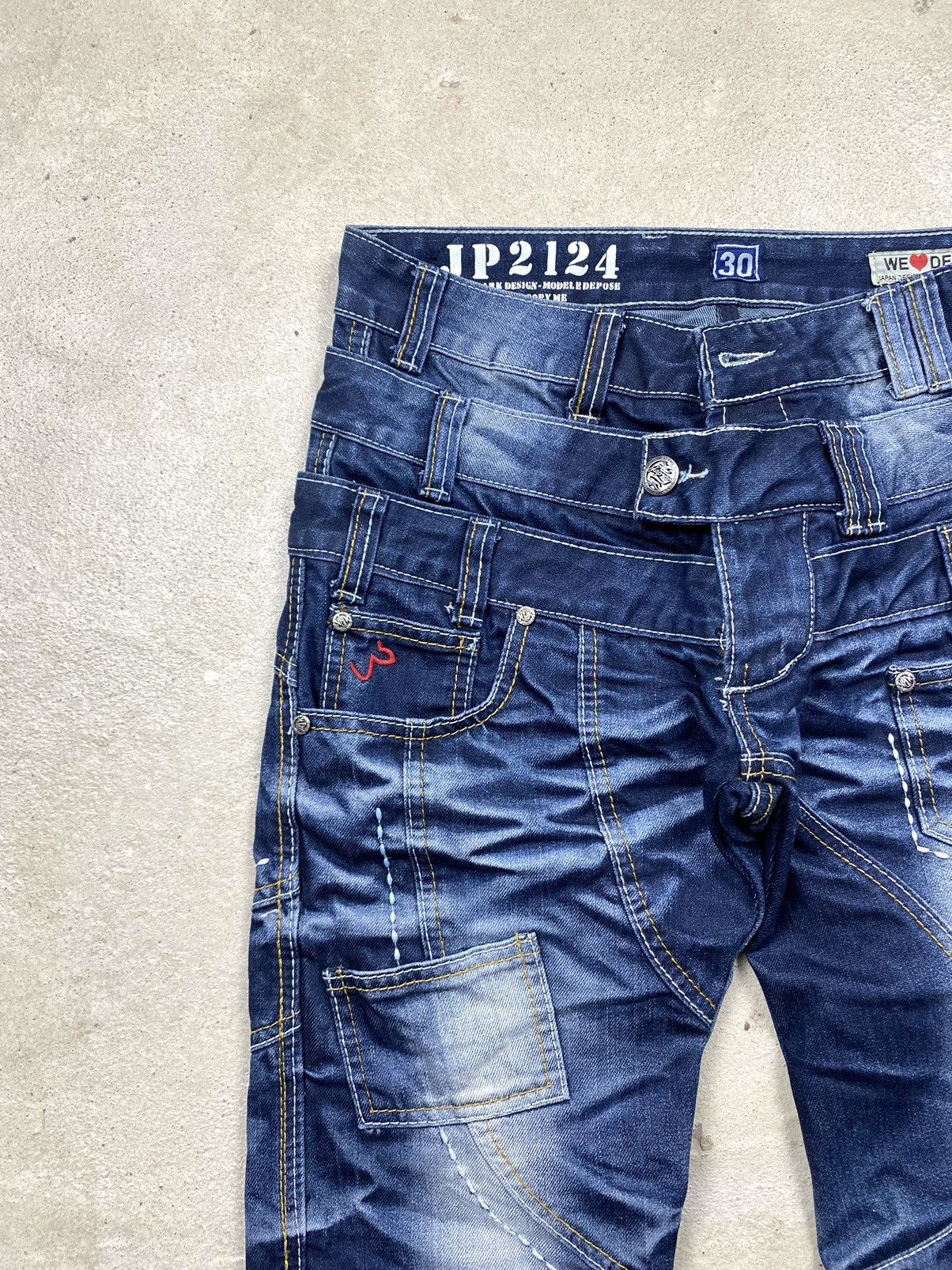 Japanese Brand Rare! Vintage Japan Design by Okishana Samoki Jeans Pants Size US 30 / EU 46 - 5 Thumbnail