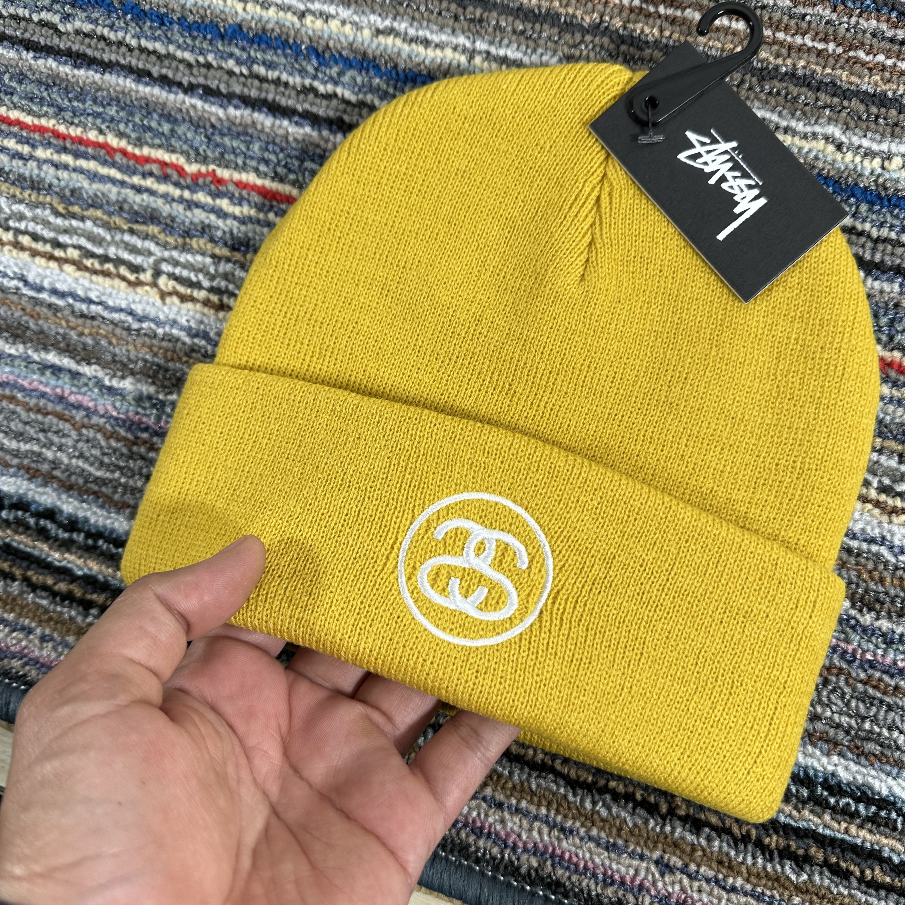 Stussy STUSSY BEANIE HAT YELLOW Size ONE SIZE - 2 Thumbnail