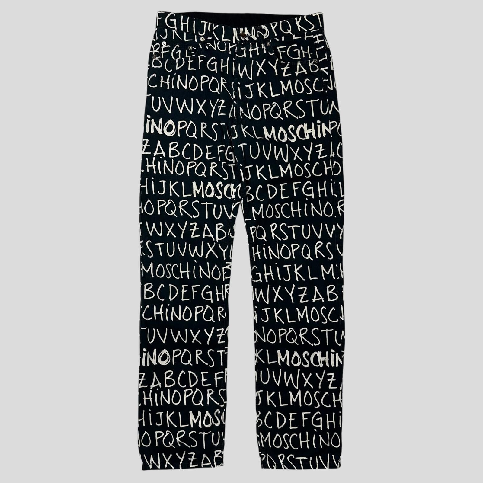 Moschino Moschino Jeans 00’s ABC Alphabet Black Jeans - 31 Size US 32 / EU 48 - 1 Thumbnail
