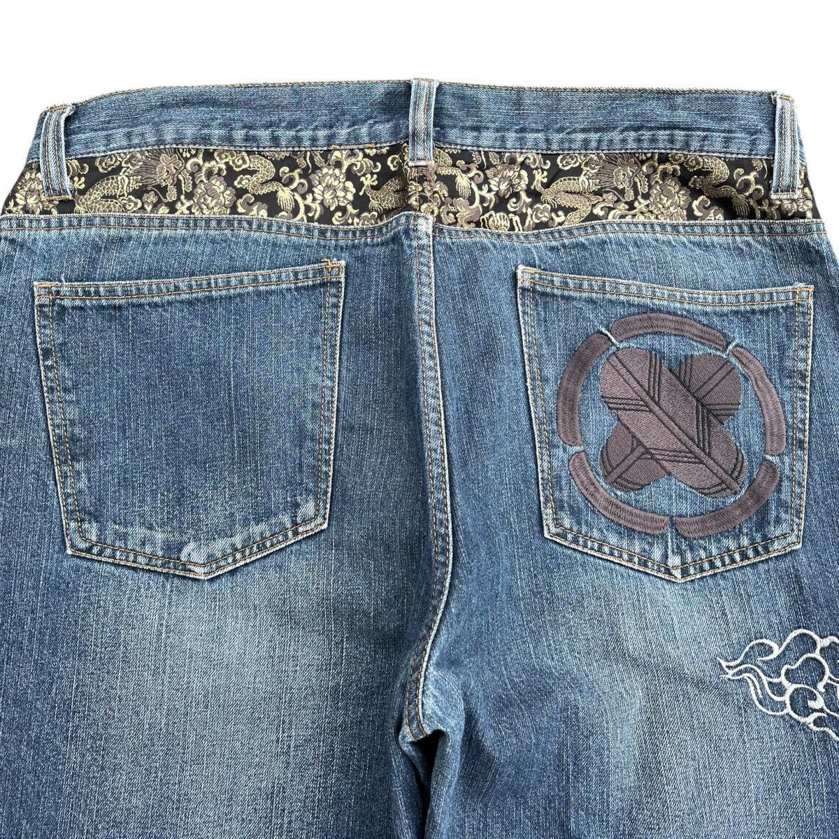 Ed Hardy Vintage Karakuri Tamashii Embroidered Dragon Jeans Y2K Size US 40 / EU 56 - 11 Thumbnail