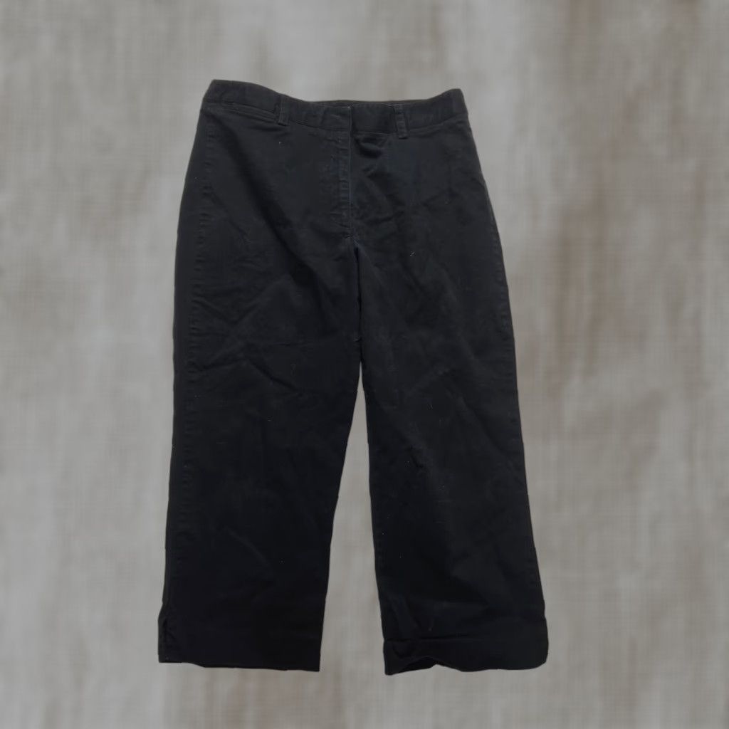 Liz Claiborne Liz Claiborne Pants Dress Black Solid Flat Front Straight Regular Size 12 Womens Size 34" / US 12 / IT 48 - 1 Thumbnail