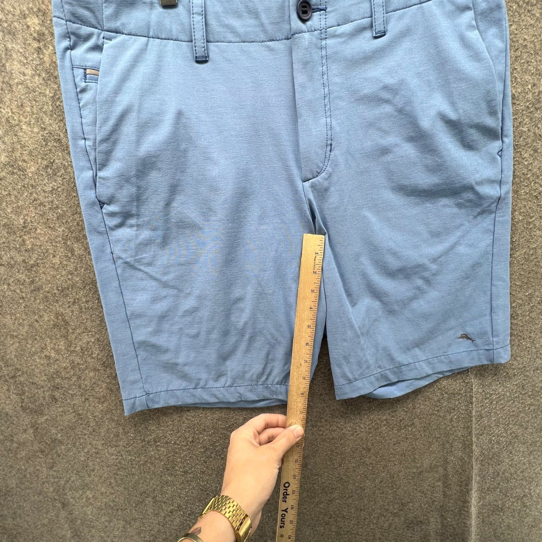 Tommy Bahama Tommy Bahama Shorts Mens 34 Blue Stretch Chino Flat Front Golf Casual 10 Inseam Mens Regular Inseam 10 Size US 34 / EU 50 - 4 Thumbnail