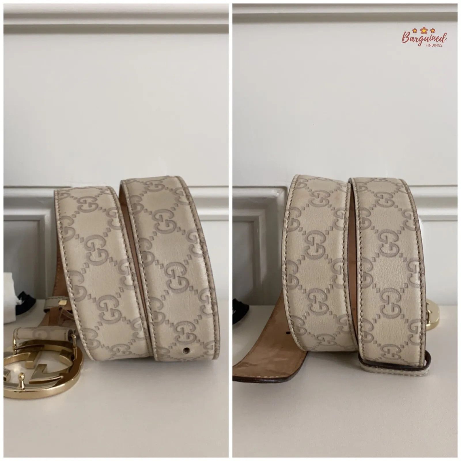 Gucci Gucci Guccissima Leather Gold Interlocking G Buckle Belt Size 30 - 3 Thumbnail