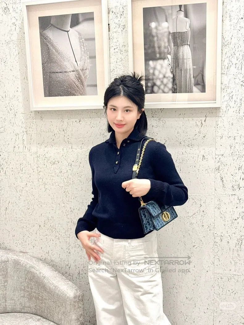 Dior Dior Dark blue lapel wool sweater Size XS / US 0-2 / IT 36-38 - 8 Thumbnail