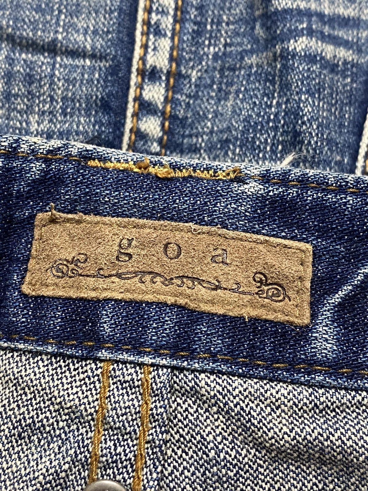 Vintage 2000s G.O.A - Washed Mini Skrit Denim Size 26" / US 2 / IT 38 - 9 Thumbnail