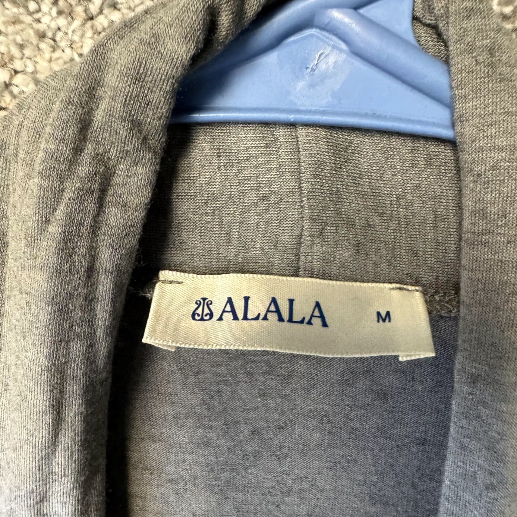 Vintage ALALA Sweater Cardigan Womens M Gray Open Front Draped Lightweight USA Size M / US 6-8 / IT 42-44 - 5 Thumbnail