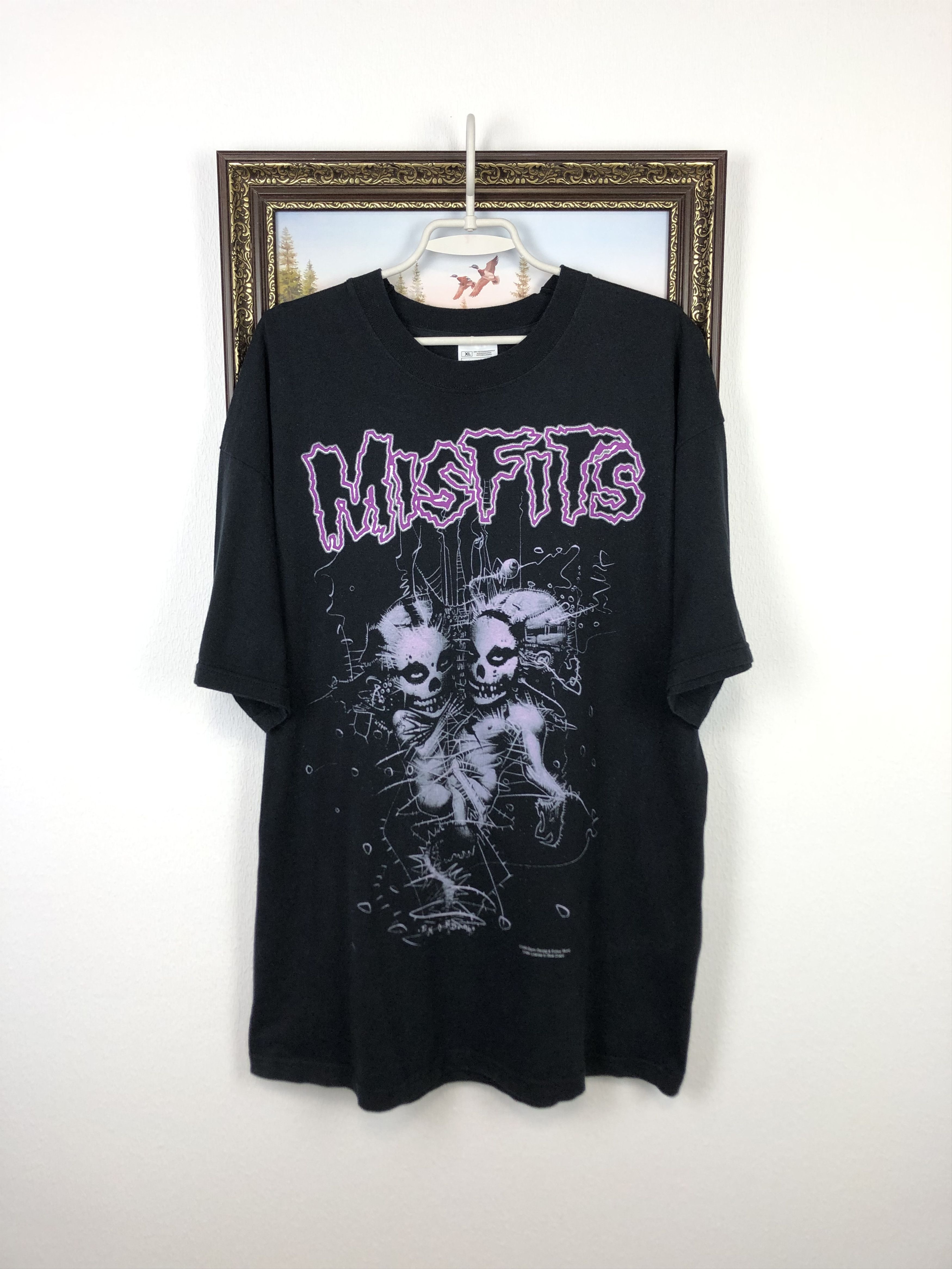 Vintage Vintage 90's Misfits Violent World Band Danzig Tee Shirt Size US XL / EU 56 / 4 - 1 Thumbnail
